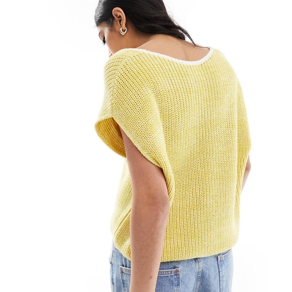 Asos Yellow Knit Oversized Top - Picture 3 of 3